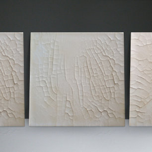 Faux Relief Glazed White Minimalist Home Decor Tile