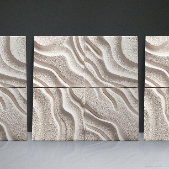 Faux Relief Glazed White Minimalist Home Decor Tile (Creator Uploaded)