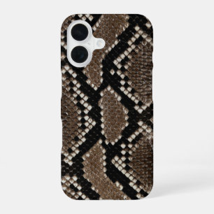 Faux Reticulated Python Snake Skin iPhone 16 Case