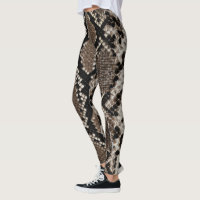 Faux Reticulated Python Snake Skin Leggings
