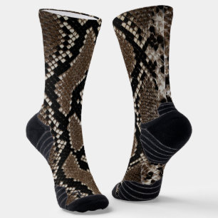 Faux Reticulated Python Snakeskin Socks