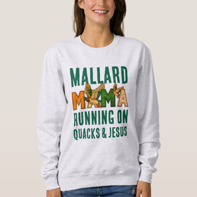 Faux Rhinestone MALLARD MAMA Sweatshirt (Front)