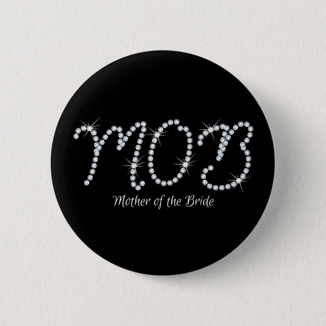 Faux Rhinestone MOTB 6 Cm Round Badge (Front)