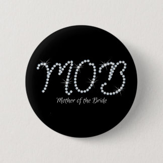 Faux Rhinestone MOTB 6 Cm Round Badge