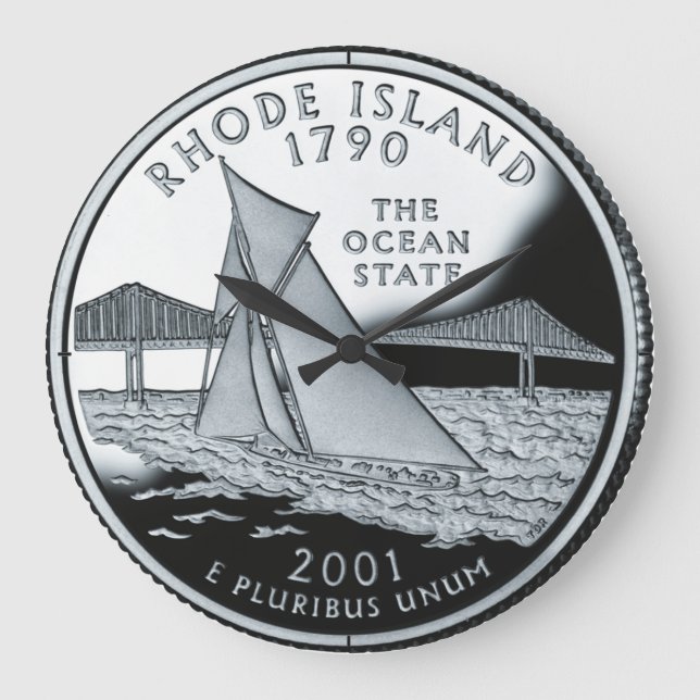 Faux Rhode Island State Quarter Clock (Front)