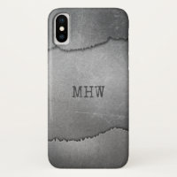 Faux Ripped Metal custom monogram phone cases