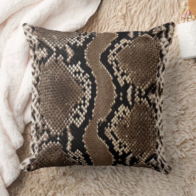 Faux Rock Python Snake Skin Cushion (Blanket)
