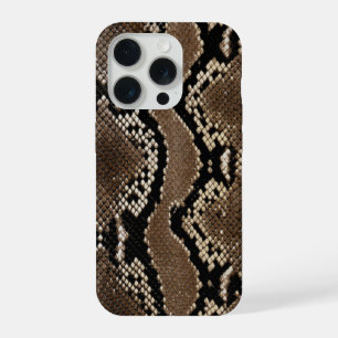 Faux Rock Python Snake Skin iPhone 15 Pro Case