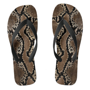 Faux Rock Python Snake Skin Jandals