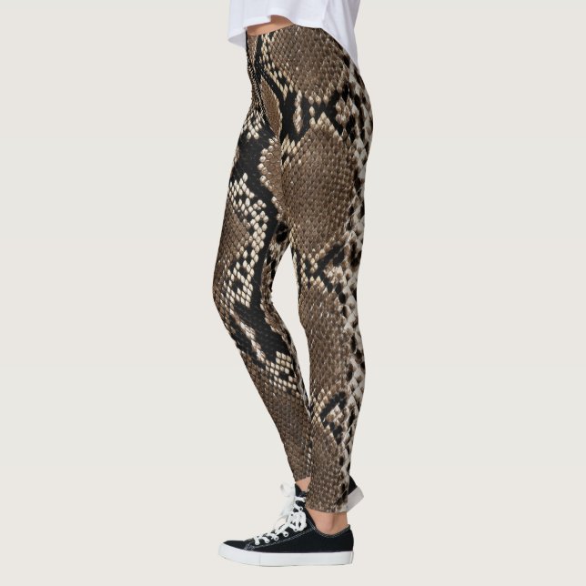 Faux Rock Python Snake Skin Leggings (Left)