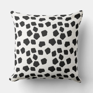 Faux Rocks Black and White Indoor Cushion