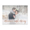 Faux Rose Gold Christmas Photo | Married and Merry