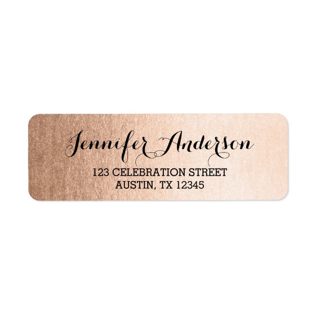 Faux Rose Gold Elegant Script Modern (Front)