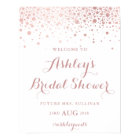 Faux Rose Gold Foil Confetti Bridal Shower Sign