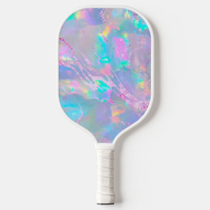 faux rose gold foil effect on opal photo pickleball paddle
