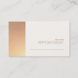 FAUX Rose Gold Foil Salon & Spa Appointment Card