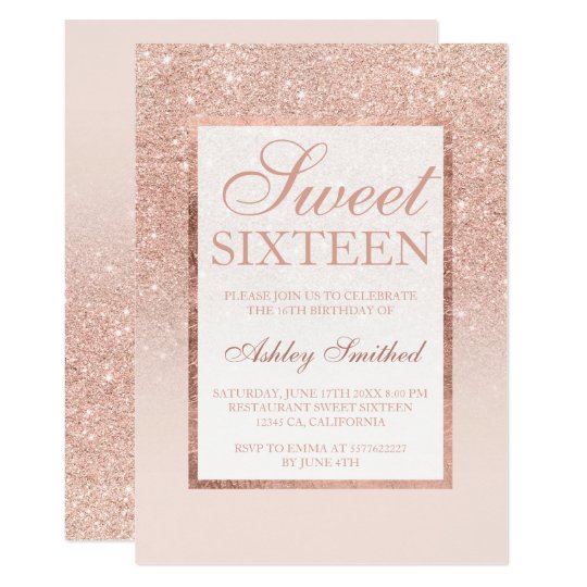 sweet sixteen invitations