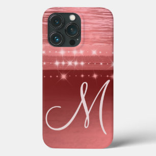 Faux Rose Gold Monogram iPhone 13 Pro Case