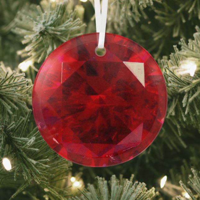 Faux ruby glass ornament  (Insitu)