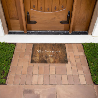 Faux Rustic Barn Wood Doormat