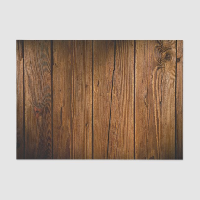 Faux Rustic Wood Decoupage Tissue Paper (Front)