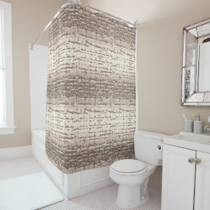 Faux Sepia Nugget Contemporary  Shower Curtain