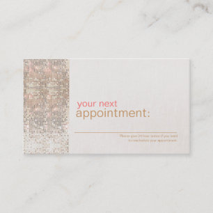 Faux Sequin Beauty Salon Appointment Card