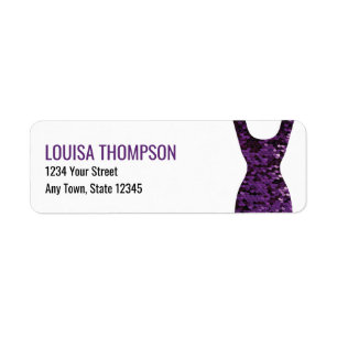 Faux Sequined Dress Address Labels