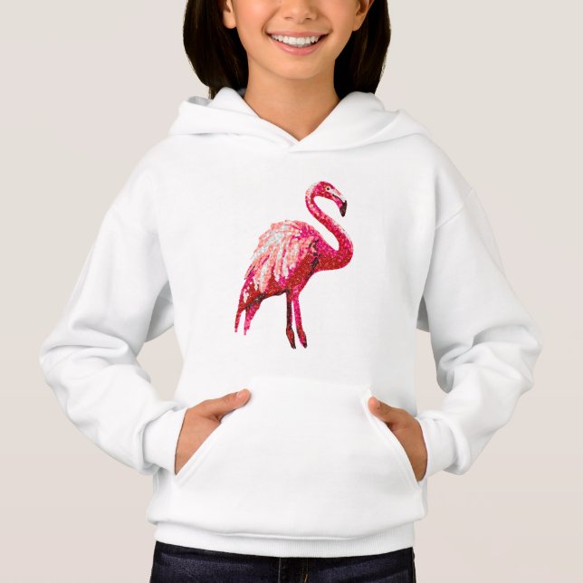 Faux Sequined Pink Flamingo (Front)