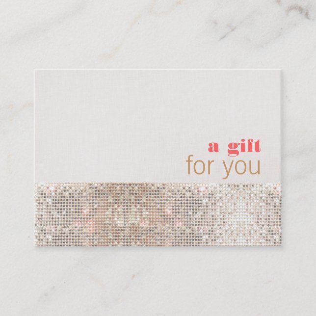 Faux Sequins Hair Salon and Spa Gift Certificate (Front)