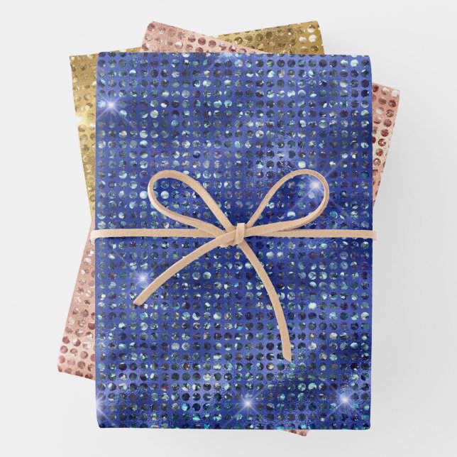 Faux Sequins Sparkle  Wrapping Paper Sheet (In situ)