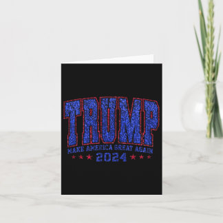 Faux Sequins Trump 2024 President Make America Tru Card