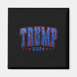 Faux Sequins Trump 2024 President Make America Tru Magnet