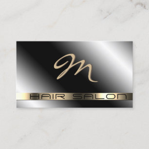 Faux shiny metallic texture luxurious business card