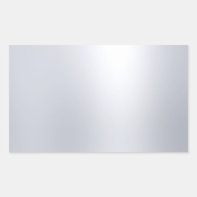 Faux Silver Blank Template Glamour Elegant Look Rectangular Sticker (Front)