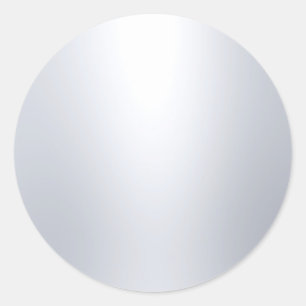 Faux Silver Blank Template Glamourous Elegant Classic Round Sticker