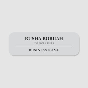 Faux Silver Employee Logo Tag nametags