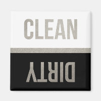Faux Silver Foil Clean Dirty Dishwasher