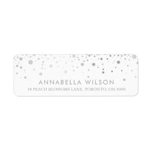 Faux Silver Foil Confetti Dots Modern