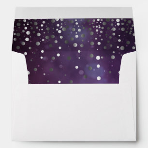 Faux Silver Foil Confetti Elegant Sparkles Envelopes
