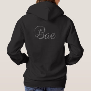 Faux Silver Glitter BAE Hoodie