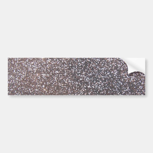 Faux Silver glitter graphic Bumper Sticker (Front)