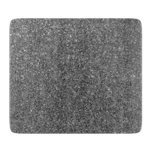 Faux Silver Glitter Modern Kitchen Cutting Board