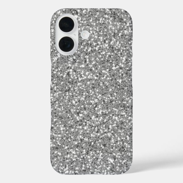 Faux Silver Glitter Pattern - Not Real Glitter Case-Mate iPhone Case (Back)