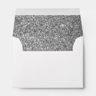 Faux Silver Glitter Photo Envelopes