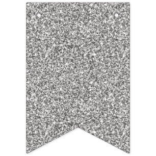 Faux Silver Glitters. Bunting