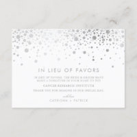 Faux Silver Gold Foil Confetti In Lieu of Favours