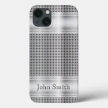 Faux Silver Metal Pattern iPhone X Case
