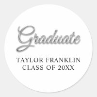 Faux Silver Metallic Foil Graduate