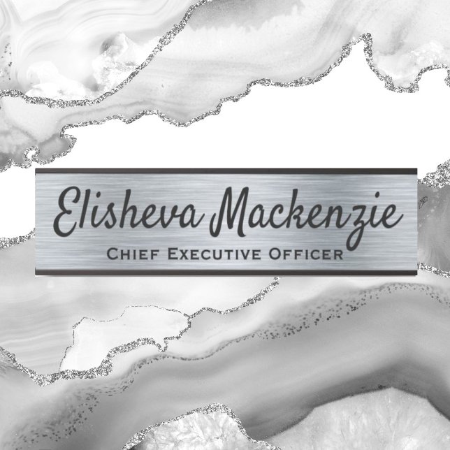 Faux Silver Office Door Sign Signs  Name Plate (Creator Uploaded)